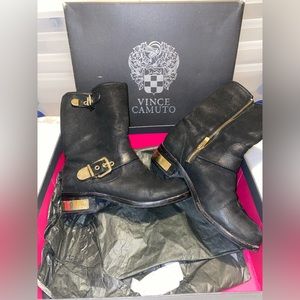 Vince Camuto Winchell Moto black boots